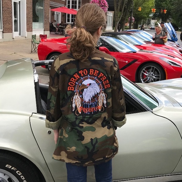 Custom 1990’s Military Back Patch Jacket - Picture 3 of 7